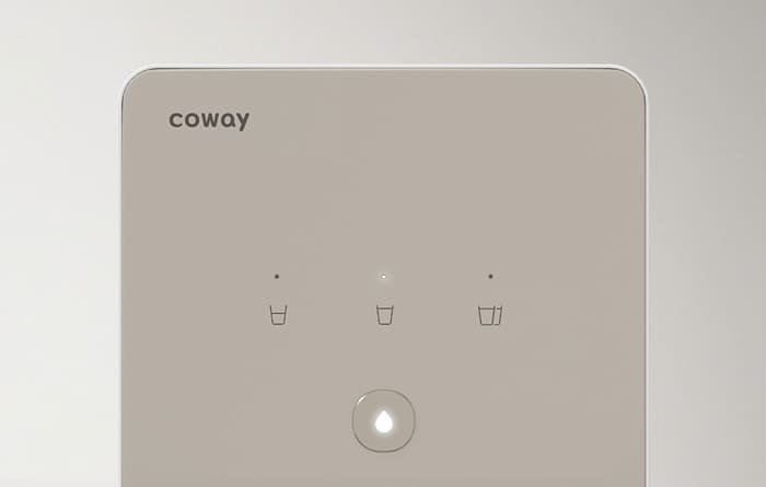 Soft-lit touch panel on the Coway Cinnamon