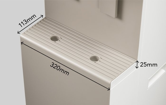 Detachable bottom tray on the Coway Core Plus